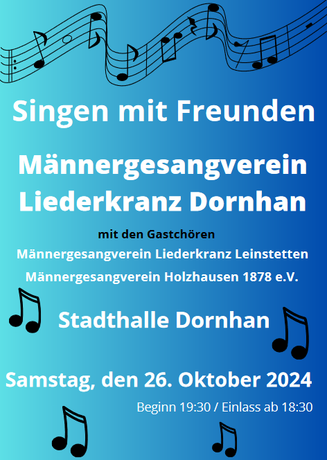 Liederkranz Dornhan – Singen mit Freunden @ Stadthalle Dornhan