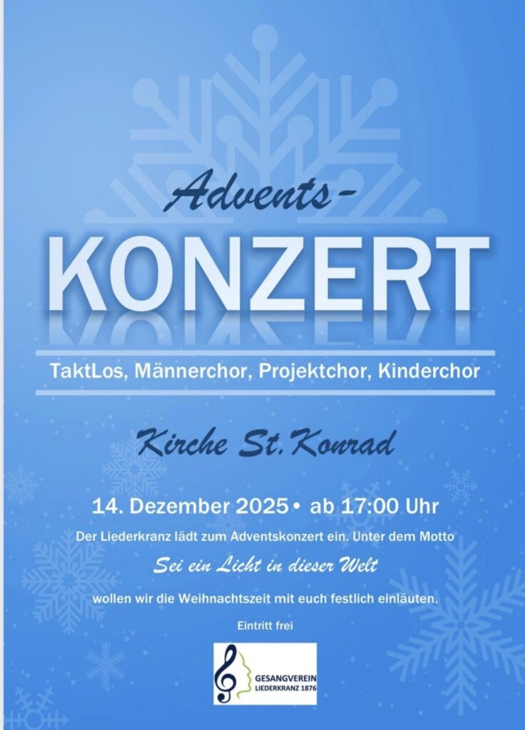 Adventskonzert - Liederkranz Zimmern @ Kirche St. Konrad